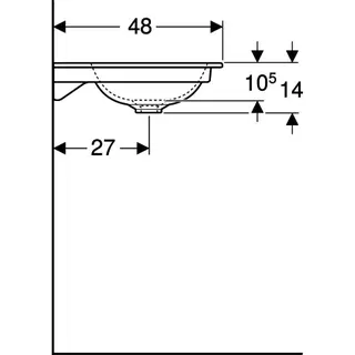 Geberit ONE Möbelwaschtisch 120x48 cm ohne Hahnloch, ohne Überlauf, weiß, KeraTect – Bild 4