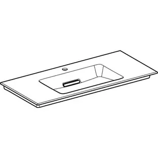 Geberit ONE MWT 105x48cm, CleanDrain mit Hahnloch, ohne Überlauf, weiß, KeraTect/weiß glzd – Bild 3
