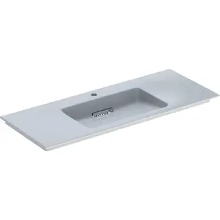 Geberit ONE MWT 120x48cm, CleanDrain mit Hahnloch, ohne Überlauf, weiß, KeraTect/weiß glzd – Bild 2