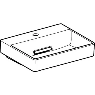 Geberit ONE HWB 50x41 cm, CleanDrain mit Hahnloch, ohne Überlauf, weiß, KeraTect/weiß glzd – Bild 3