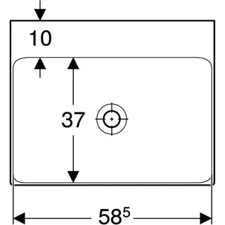 Geberit ONE Waschtisch 60x48 cm ohne Hahnloch, ohne Überlauf, weiß, KeraTect – Bild 5