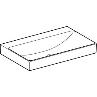 Geberit ONE Waschtisch 75x48 cm ohne Hahnloch, ohne Überlauf, weiß, KeraTect – Bild 3