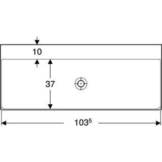 Geberit ONE Waschtisch 105x48 cm ohne Hahnloch, ohne Überlauf, weiß, KeraTect – Bild 5