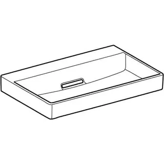 Geberit ONE Waschtisch 75x48cm, CleanDrain ohne Hahnloch, ohne Überlauf, weiß, KeraTect/weiß glzd – Bild 3