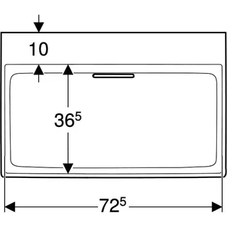Geberit ONE Waschtisch 75x48cm, CleanDrain ohne Hahnloch, ohne Überlauf, weiß, KeraTect/weiß glzd – Bild 4