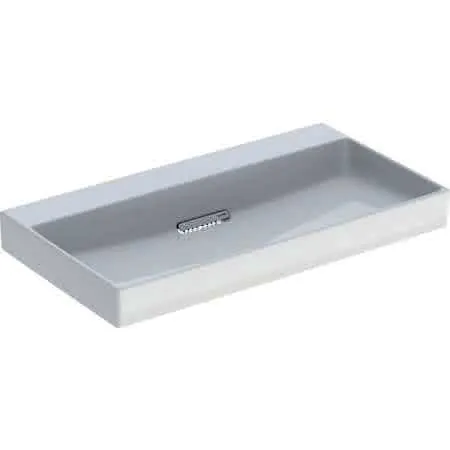 Geberit ONE Waschtisch 90x48cm, CleanDrain ohne Hahnloch, ohne Überlauf, weiß, KeraTect/weiß glzd