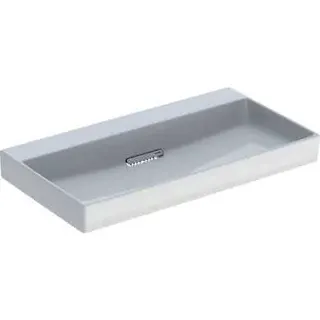 Geberit ONE Waschtisch 90x48cm, CleanDrain ohne Hahnloch, ohne Überlauf, weiß, KeraTect/weiß glzd