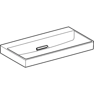 Geberit ONE Waschtisch 90x48cm, CleanDrain ohne Hahnloch, ohne Überlauf, weiß, KeraTect/weiß glzd – Bild 3