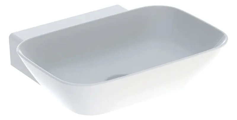 Geberit ONE AS-Waschtisch, Schalenform, 50x42,5 cm ohne Hahnloch, ohne Überlauf, weiß, KeraTect