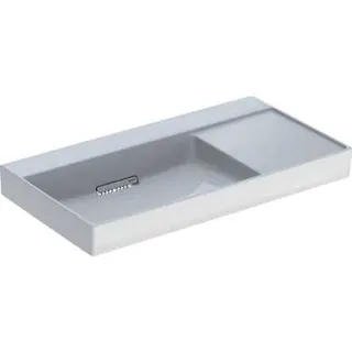 Geberit ONE Waschtisch 90x48cm, CleanDrain, Ablg.re ohne Hahnloch, ohne Überlauf, weiß, KeraTect/weiß glzd – Bild 2