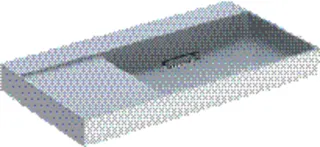 Geberit ONE Waschtisch 90x48cm, CleanDrain, Ablg.li ohne Hahnloch, ohne Überlauf, weiß, KeraTect/weiß glzd – Bild 2