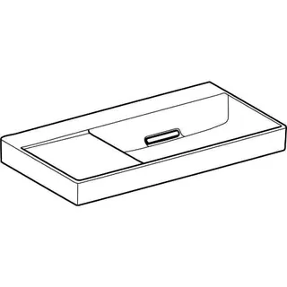 Geberit ONE Waschtisch 90x48cm, CleanDrain, Ablg.li ohne Hahnloch, ohne Überlauf, weiß, KeraTect/weiß glzd – Bild 3