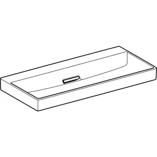 Geberit ONE Waschtisch 105x48cm, CleanDrain ohne Hahnloch, ohne Überlauf, weiß, KeraTect/weiß glzd – Bild 3