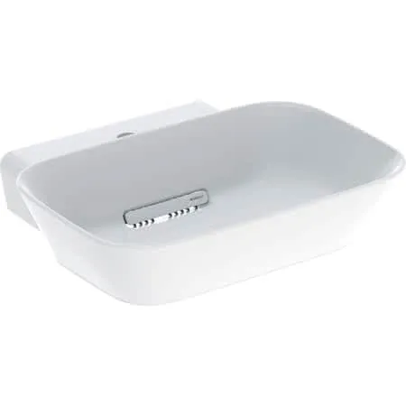 Geberit ONE AS-Waschtisch, SF, 50x42,5cm, CleanDrain mit Hahnloch, ohne Überlauf, weiß, KeraTect/weiß glzd