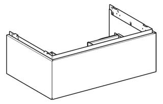 Geberit ONE Unterschrank für WT/-Platte 1 Schubl., 74x26,6x47cm, sandgrau hgl. – Bild 5