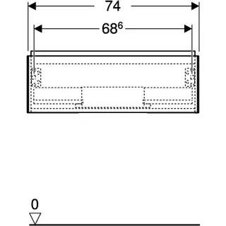 Geberit ONE Unterschrank für WT/-Platte 1 Schubl., 74x26,6x47cm, Eiche – Bild 5
