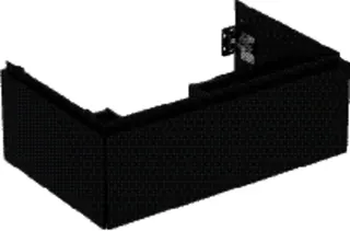 Geberit ONE Unterschrank für WT/-Platte 1 Schubl., 74x26,6x47cm, schwarz matt – Bild 2