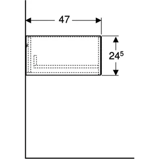 Geberit ONE Seitenschrank mit 1 Schubl. 45x24,5x47cm, weiß hgl. – Bild 5