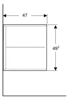 Geberit ONE Seitenelement 45x47x49,2cm, weiß hgl. – Bild 4
