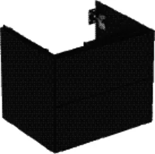 GE ONE Unterschrank für WT/-Platte 2 Schubl., 59,2x50,4x47cm, schwarz matt