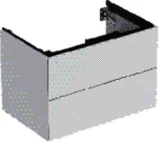 Geberit ONE Unterschrank für WT/-Platte 2 Schubl., 74x50,4x47cm, weiß matt – Bild 2
