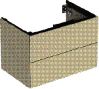 GE ONE Unterschrank für WT/-Platte 2 Schubl., 74x50,4x47cm, sandgrau hgl.