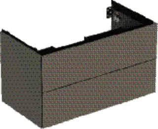 GE ONE Unterschrank für WT/-Platte 2 Schubl., 88,8x50,4x47cm, greige matt