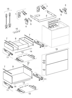 Geberit ONE Unterschrank für WT/-Platte 2 Schubl., 103,6x50,4x47cm,sandgrau hgl. – Bild 5