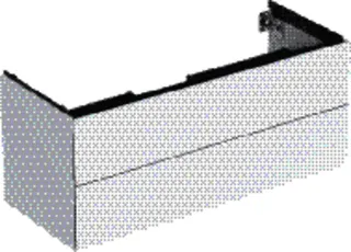GE ONE Unterschrank für WT/-Platte 2 Schubl., 118,4x50,4x47cm, weiß hgl.