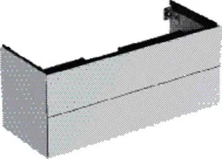 GE ONE Unterschrank für WT/-Platte 2 Schubl., 118,4x50,4x47cm, weiß matt