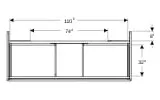 Geberit ONE Unterschrank für WT/-Platte 2 Schubl., 118,4x50,4x47cm,sandgrau hgl. – Bild 2
