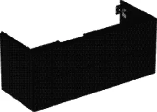 GE ONE Unterschrank für WT/-Platte 2 Schubl., 118,4x50,4x47cm, schwarz matt