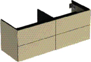 Geberit ONE Unterschrank für WT/-Platte 4 Schubl., 133,2x50,4x47cm,sandgrau hgl. – Bild 2