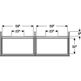 Geberit ONE Unterschrank für WT/-Platte 4 Schubl., 133,2x50,4x47cm,sandgrau hgl. – Bild 4