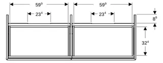 Geberit ONE Unterschrank für WT/-Platte 4 Schubl., 133,2x50,4x47cm, Eiche – Bild 2