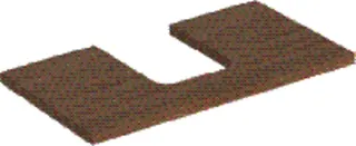 Geberit ONE Waschtisch-Pl. Aus mi. f. AWT Schalenform 75x3x47cm, Eiche