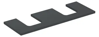 Geberit ONE Waschtisch-Pl. Aus re/li f. AWT Schalenf. 135x3x47cm, lava matt