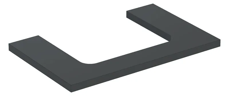 Geberit ONE Waschtisch-Platte, Ausschnitt mi. für AWT 75x3x47cm, lava matt