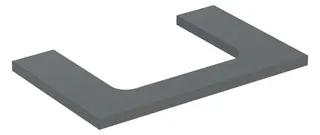 Geberit ONE Waschtisch-Platte, Ausschnitt mi. für AWT 75x3x47cm, lava matt – Bild 2