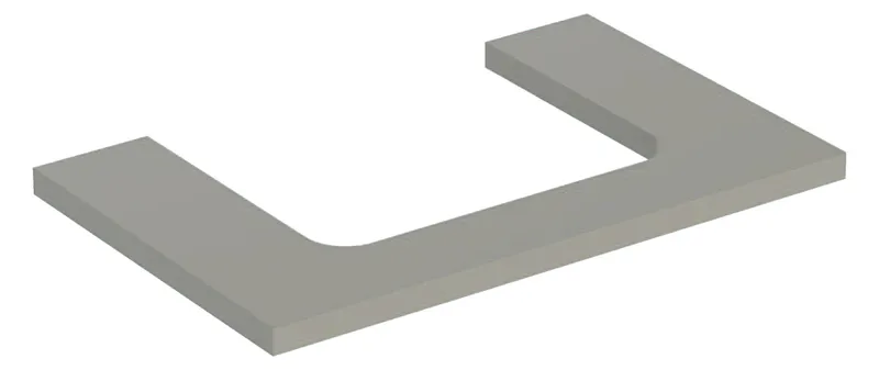 Geberit ONE Waschtisch-Platte, Ausschnitt mi. für AWT 75x3x47cm, greige matt