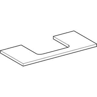 Geberit ONE Waschtisch-Platte, Ausschnitt mi. für AWT 105x3x47cm, weiß hgl. – Bild 3