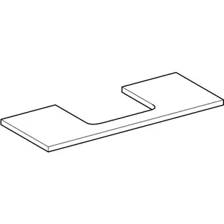 Geberit ONE Waschtisch-Platte, Ausschnitt mi. für AWT 120x3x47cm, Eiche – Bild 3