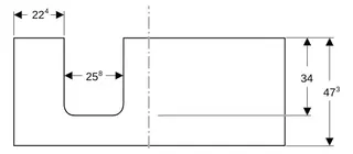 Geberit ONE Waschtisch-Pl. Aus links für AWT Schalenform 120x3x47cm, Eiche – Bild 3