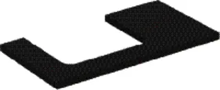 Geberit ONE Waschtisch-Platte, Ausschnitt links, für AWT 90x3x47cm, lava matt – Bild 2