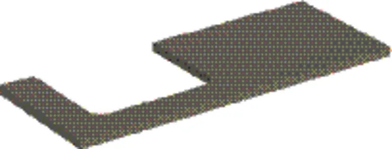 Geberit ONE Waschtisch-Platte, Ausschnitt links, für AWT 120x3x47cm, greige matt