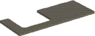 Geberit ONE Waschtisch-Platte, Ausschnitt links, für AWT 120x3x47cm, greige matt