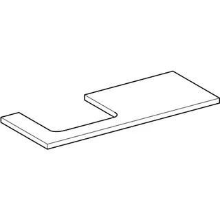 Geberit ONE Waschtisch-Platte, Ausschnitt links, für AWT 120x3x47cm, greige matt – Bild 3