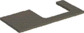 Geberit ONE Waschtisch-Platte, Ausschnitt rechts, für AWT 105x3x47cm, greige matt