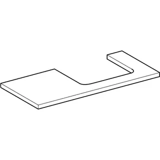 Geberit ONE Waschtisch-Platte, Ausschnitt rechts, für AWT 105x3x47cm, greige matt – Bild 3