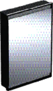 Geberit ONE SPS m. Comf.Light, 1 Tür, UP-Mont A:li, 60x90x15cm, schwarz matt/alu. plvb